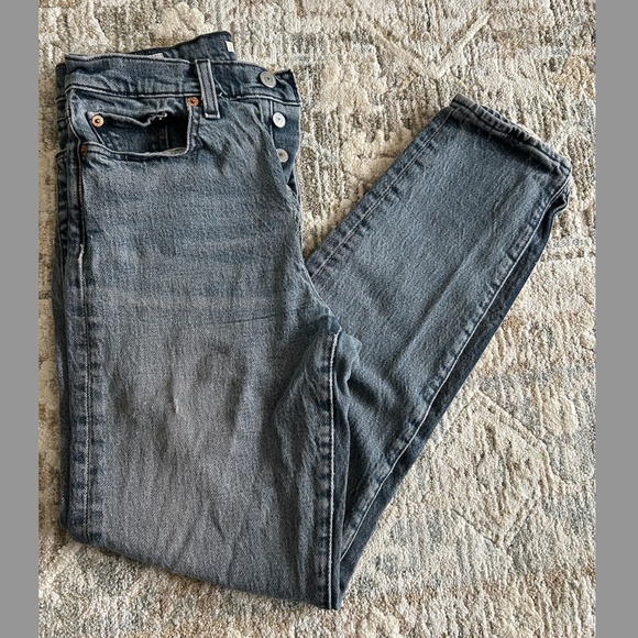 Levi's Wedgie Fit Icon Ankle Jeans Black - Picture 5 of 10